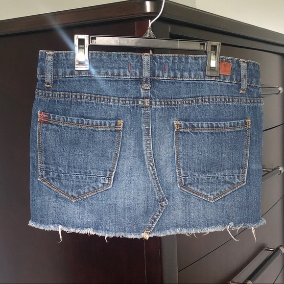 BDG - Denim Distressed Mini Skirt - Picture 2 of 3